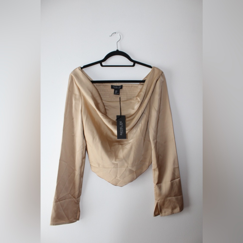 Rachel Zoe Women's Cream Cowl Neck Top